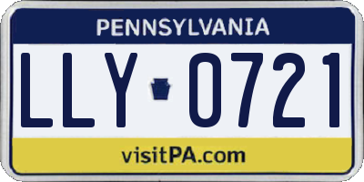 PA license plate LLY0721
