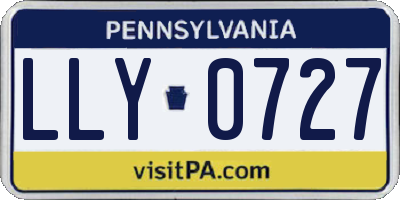 PA license plate LLY0727