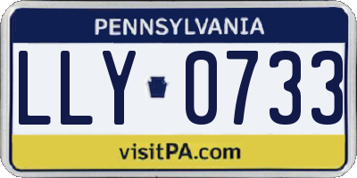 PA license plate LLY0733