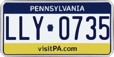 PA license plate LLY0735