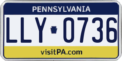 PA license plate LLY0736