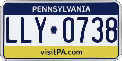 PA license plate LLY0738