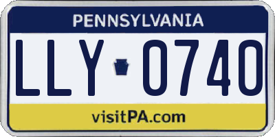 PA license plate LLY0740