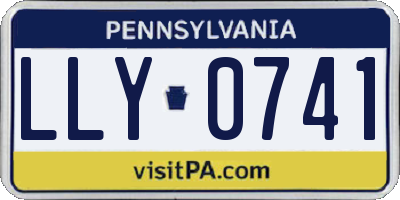 PA license plate LLY0741