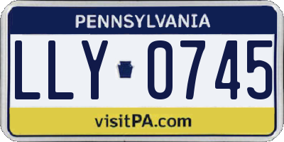 PA license plate LLY0745
