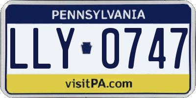 PA license plate LLY0747