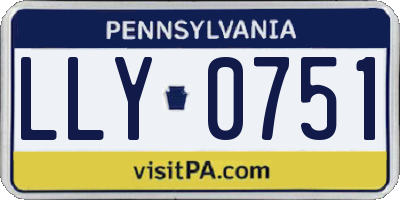 PA license plate LLY0751