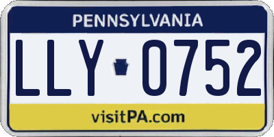 PA license plate LLY0752