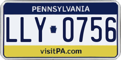 PA license plate LLY0756
