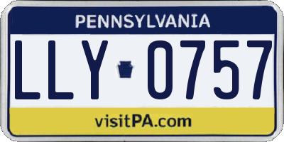 PA license plate LLY0757