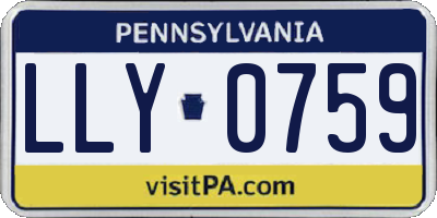 PA license plate LLY0759
