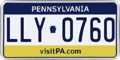 PA license plate LLY0760