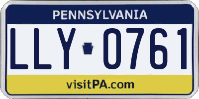PA license plate LLY0761