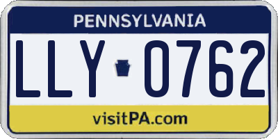 PA license plate LLY0762