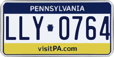 PA license plate LLY0764