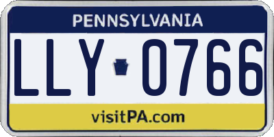 PA license plate LLY0766