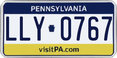 PA license plate LLY0767