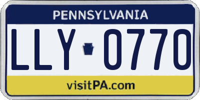 PA license plate LLY0770