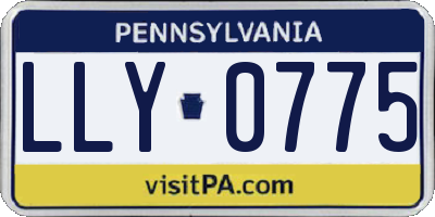 PA license plate LLY0775