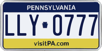 PA license plate LLY0777