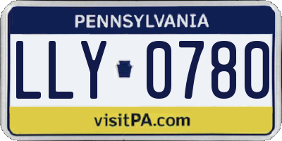 PA license plate LLY0780