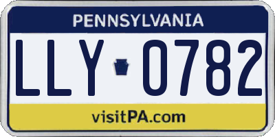 PA license plate LLY0782
