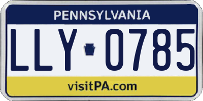 PA license plate LLY0785