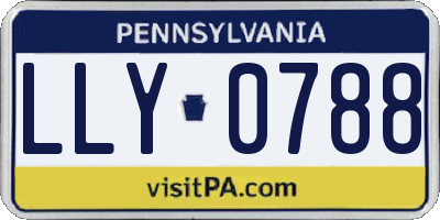 PA license plate LLY0788