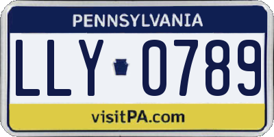 PA license plate LLY0789