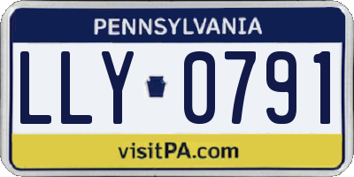 PA license plate LLY0791