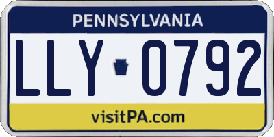 PA license plate LLY0792