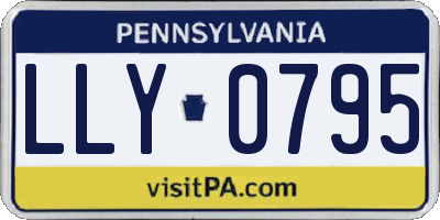 PA license plate LLY0795