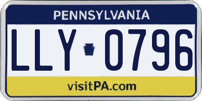 PA license plate LLY0796