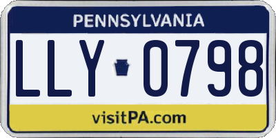 PA license plate LLY0798