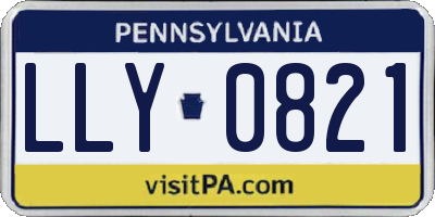 PA license plate LLY0821