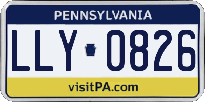 PA license plate LLY0826