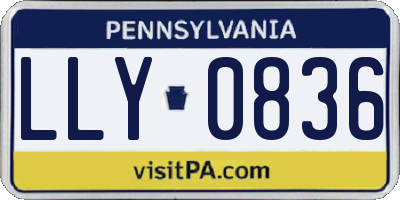 PA license plate LLY0836