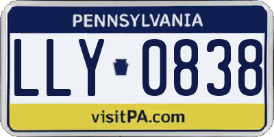 PA license plate LLY0838