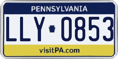 PA license plate LLY0853