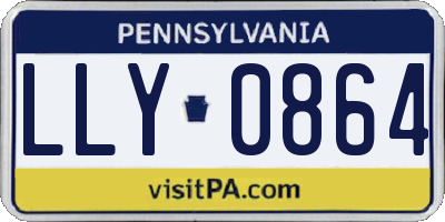 PA license plate LLY0864