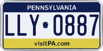 PA license plate LLY0887