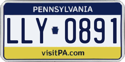 PA license plate LLY0891