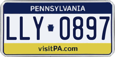 PA license plate LLY0897