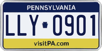 PA license plate LLY0901