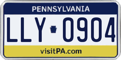 PA license plate LLY0904