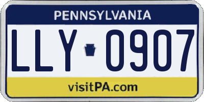 PA license plate LLY0907