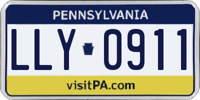 PA license plate LLY0911