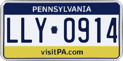 PA license plate LLY0914