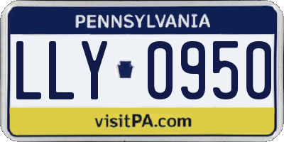 PA license plate LLY0950