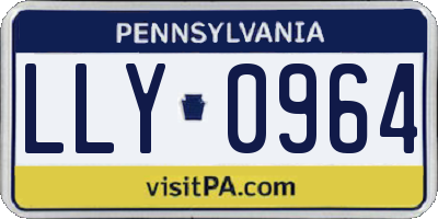 PA license plate LLY0964